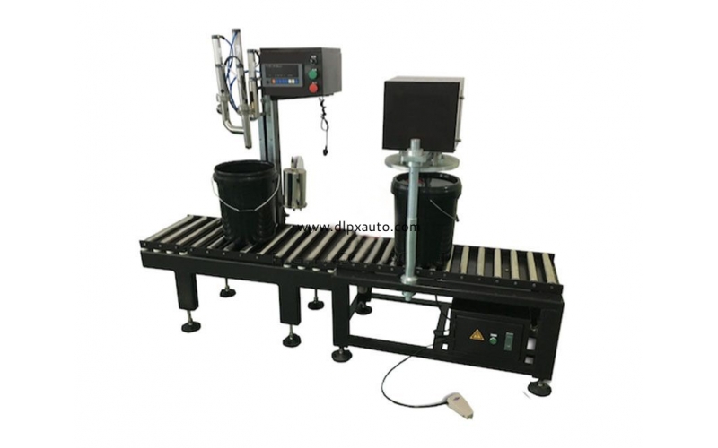 20L半自動稱重式灌裝機+壓蓋機