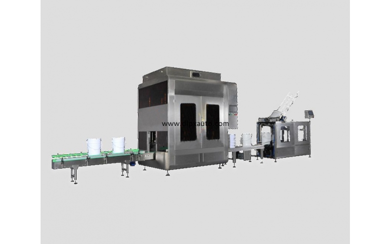 自動(dòng)稱(chēng)重灌裝+上蓋+壓蓋生產(chǎn)線(xiàn)【5-30KG)