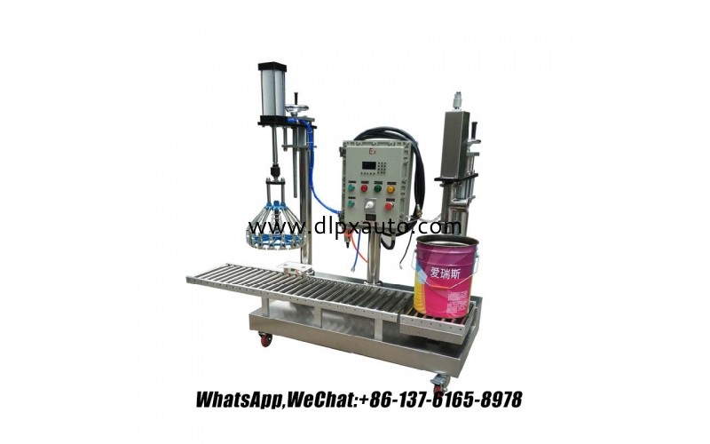 5-25L油漆或潤滑劑帶封蓋的半自動(dòng)稱重灌裝機(jī)