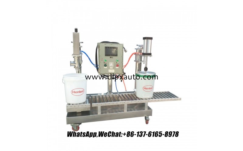 半自動(dòng) 5L 至 25L 灌裝機(jī) -完美的油漆、膠水、涂料、發(fā)動(dòng)機(jī)油、潤(rùn)滑劑、洗滌劑和農(nóng)藥