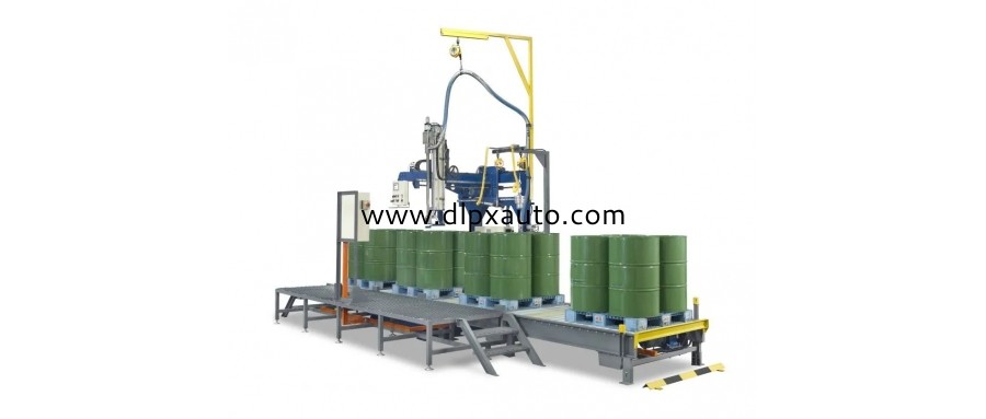 全自動稱重式IBC噸桶灌裝機(jī)  搖臂液面下200L4桶托盤式