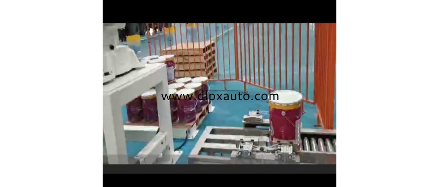 全自動桶裝機器人灌裝碼垛生產(chǎn)線